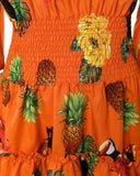 Tropical Print Off Shoulder Casual Dress