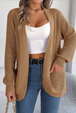 Casual Solid Pocket Cardigan Collar Outerwear