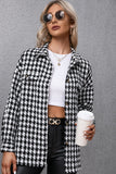 houndstooth single breasted shacket