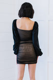 sweet and sophisticated lined mini dress