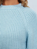chunky knit crewneck sweater