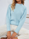 chunky knit crewneck sweater