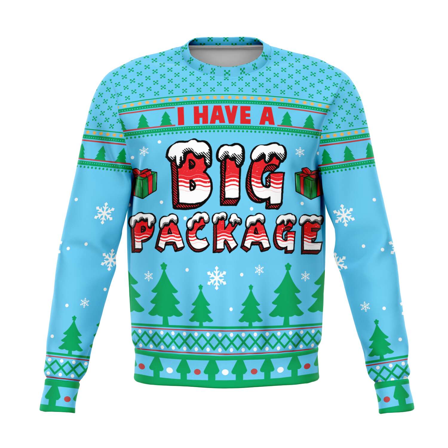 i have a big package ugly christmas sweatshirt