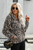 leopard print sherpa jacket coat