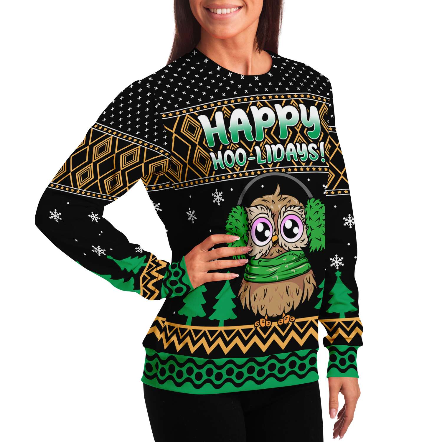 happy hoo lidays ugly christmas sweatshirt