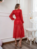 sequin ruched puff sleeve midi dress