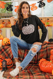 leopard pumpkin graphic sweatshirt