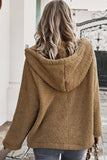 drawstring pocketed fleece hoodie