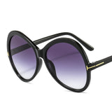 oversized gradient round sunglasses