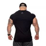 bull print short sleeve bodybuilding t shirt