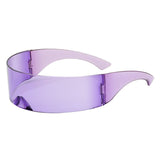 futuristic wrap around one piece retro sunglasses