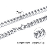 cuban link stainless steel necklace