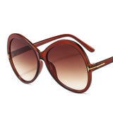 oversized gradient round sunglasses