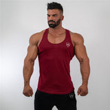 sleeveless cotton gym tank top