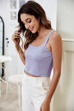 scoop neck cropped tank