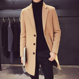 wool punk style blends trench coat
