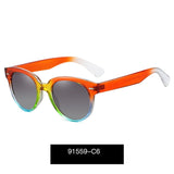 gradient multicolor round sunglasses