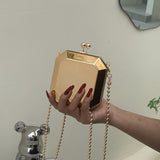 chain gold party evening clutch