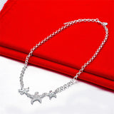 star fish sterling silver chain necklace