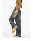 vintage high waist loose wide leg jeans