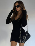 knit halter party dress with gloves