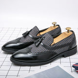 british style tassel soft leather loafers