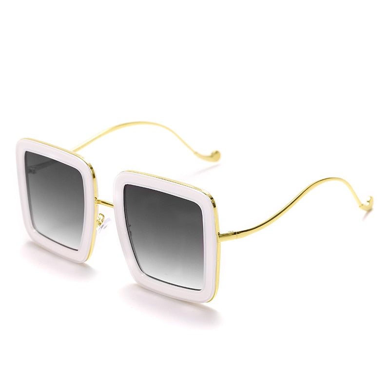 oversized irregular tint shades square sunglasses
