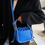 pu leather summer detail on strap handbag