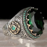 retro turkish signet ring craved eangle ring
