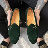 round pointed suede monk strap oxford loafer shoes