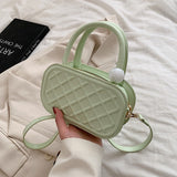 waffle lined double strap handbag crossbody bag