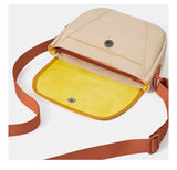 flap patchwork casual zipper crossbody bag