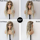 curly natural wavy dark roots ombre wig