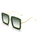 oversized irregular tint shades square sunglasses