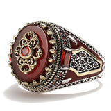 retro turkish signet ring craved eangle ring