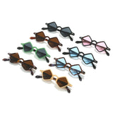 tinted small polygon retro sunglasses