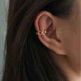 rock star chain tassel clip earring