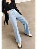 minimalism cotton loose wide leg jeans