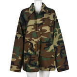 long camouflage loose camo jacket