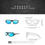 polarized matte finished sleek arm square sporty sunglasses