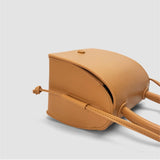 faux leather box shape crossbody bag