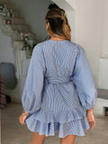 gingham button front belted layered dress