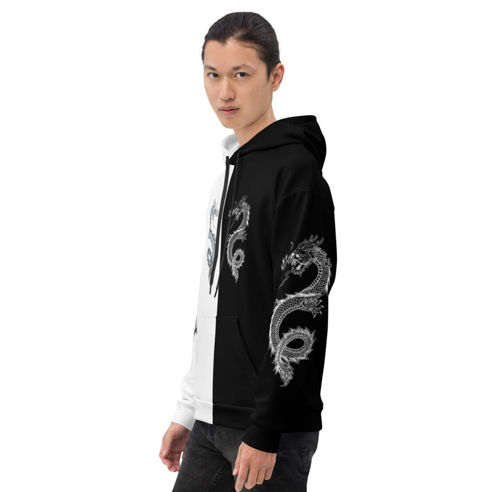 yin yang chinese dragon hoodie
