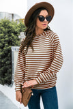 striped raglan sleeve hoodie