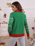 llama graphic crewneck sweater
