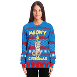 meowy christmas ugly christmas sweatshirt