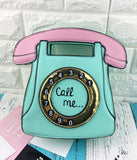 funny personality phone design letters pu leather handbag