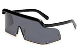 luxury oversized one piece personality visor sunglasses