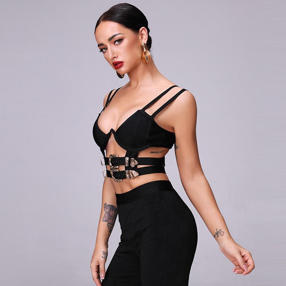 bandage zipper fly top and pencil pant two piece dress