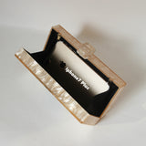 silver acrylic luxury party box clutch purse